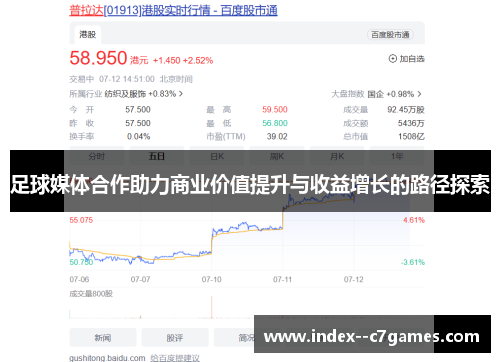 足球媒体合作助力商业价值提升与收益增长的路径探索 足球媒体合作助力商业价值提升与收益增长的路径探索