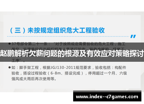赵鹏解析欠薪问题的根源及有效应对策略探讨